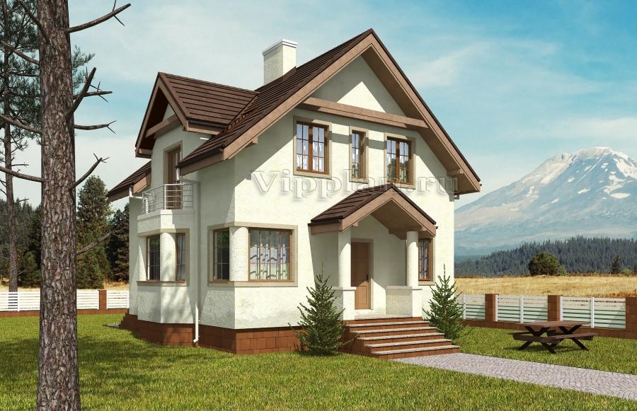 Одноэтажный  дом с мансардой