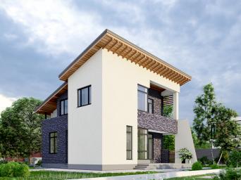 Двухэтажный дом с террасой, тремя спальнями и просторной гостиной